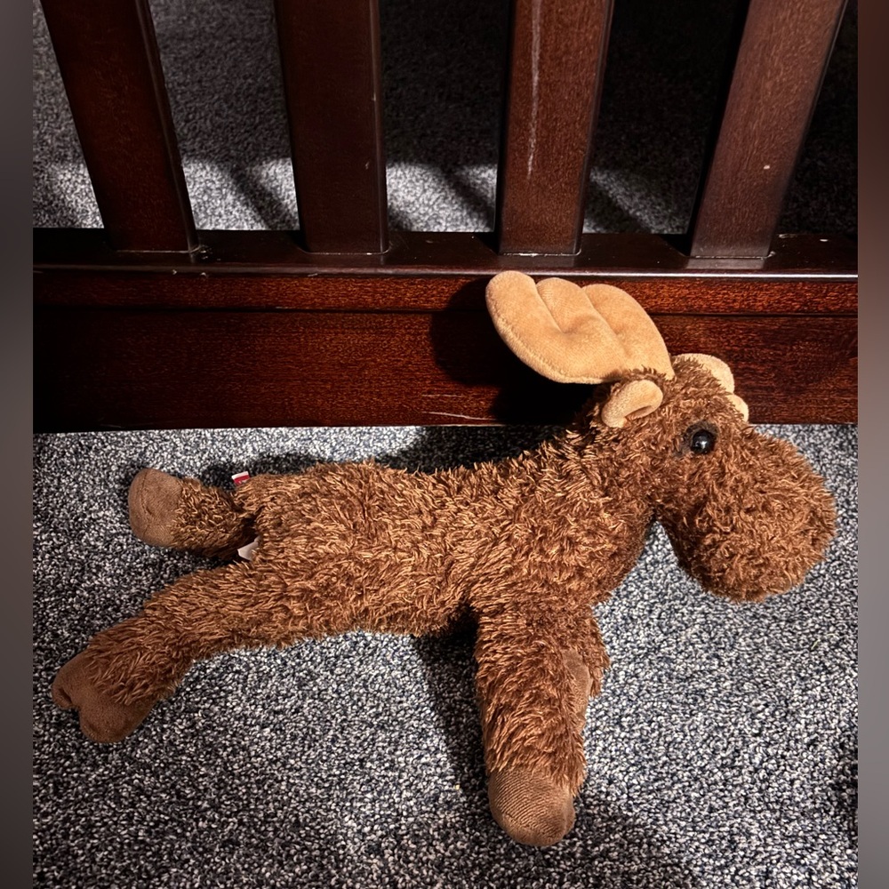 Brown Plush Moose Toy